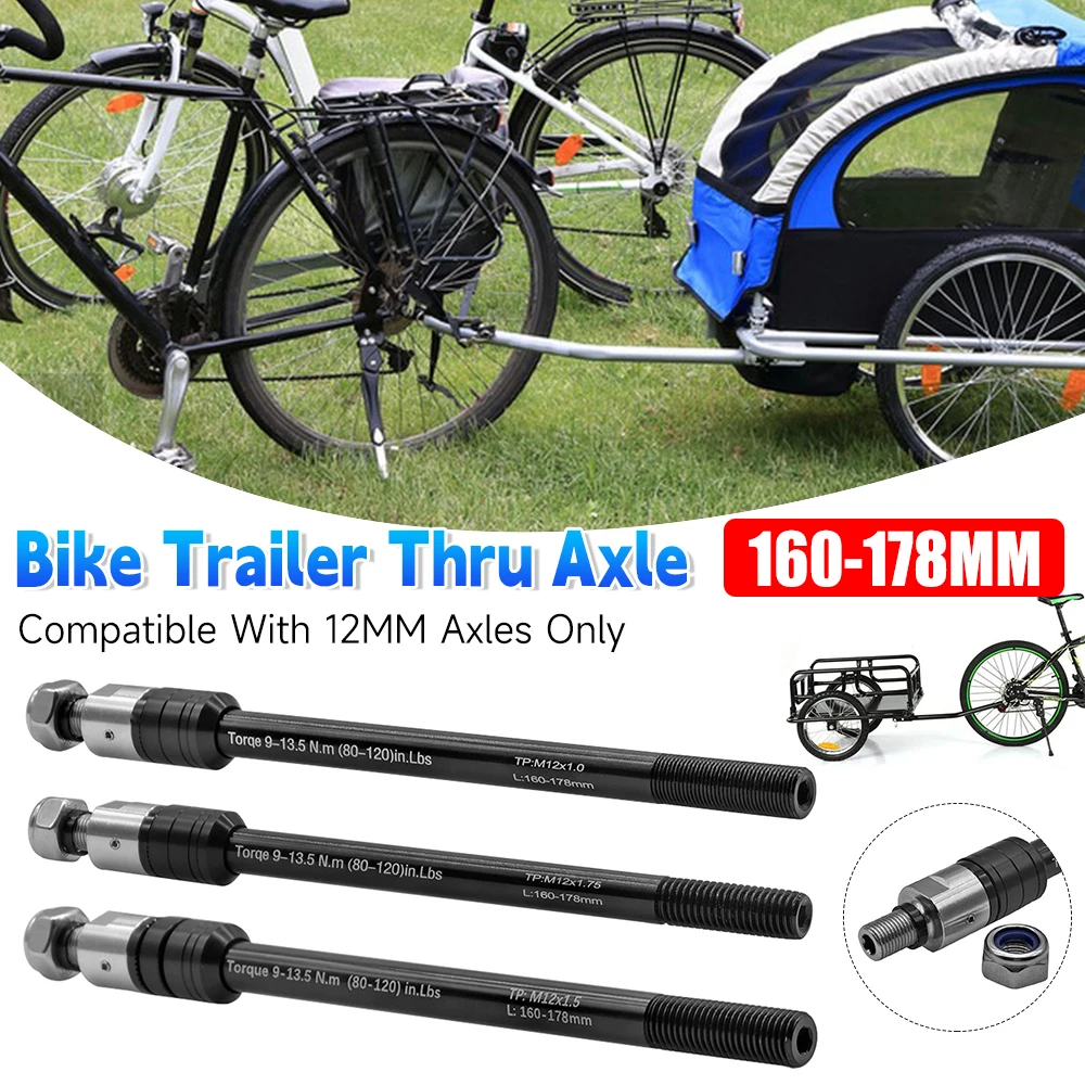

Bike Trailer Adjustable Length Thru Axle Cargo Trailers With Washers Bicycle Quick Release Bicycles Trailer Hitch Axle Bike Part