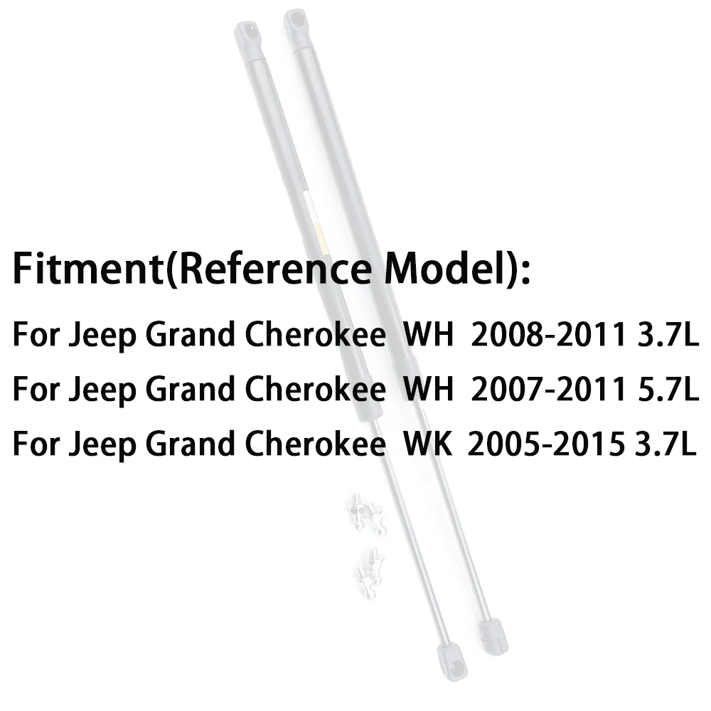 دعامة زنبركية للغاز لصندوق السيارة الخلفي لسيارة جيب جراند شيروكي WH WK 2005-2015 3.7L 5.7L 68025359 ملحقات قضبان رفع الباب الخلفي AA