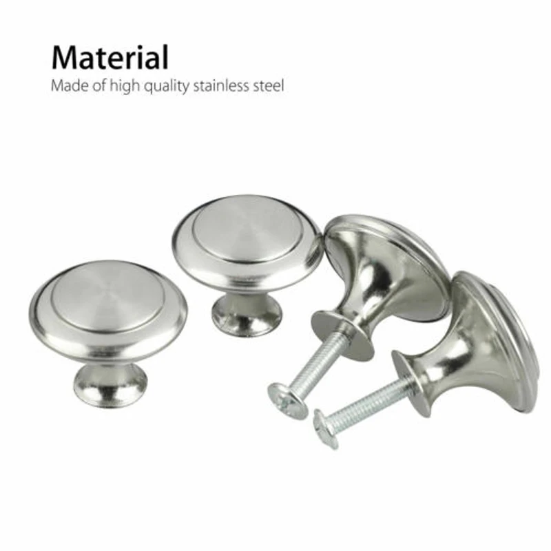 20Pcs Stainless Steel Door Knobs Cupboard Drawer Pull Furniture Handles Kitchen Cabinet Door Wardrobe Handles Hardware