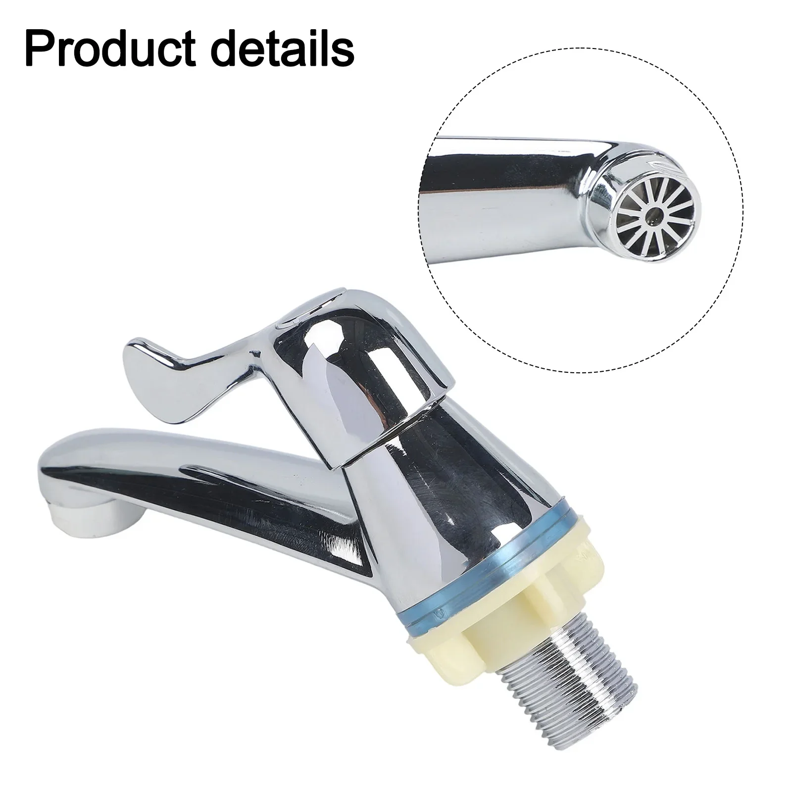 Bathroom Sink Faucet Single Cold Water Tap Quick Open Basin Water Tap Stainless Steel Desktop Basin Tap Faucet Bathroom Access