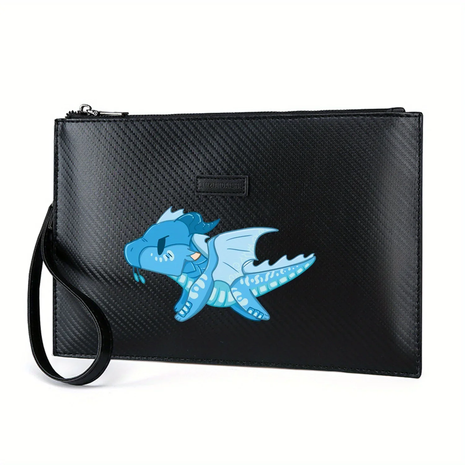 Dragon's wing patterns wing design Elegant Printed PU Men's Handbag Fashionable and Practical for Everyday Carry