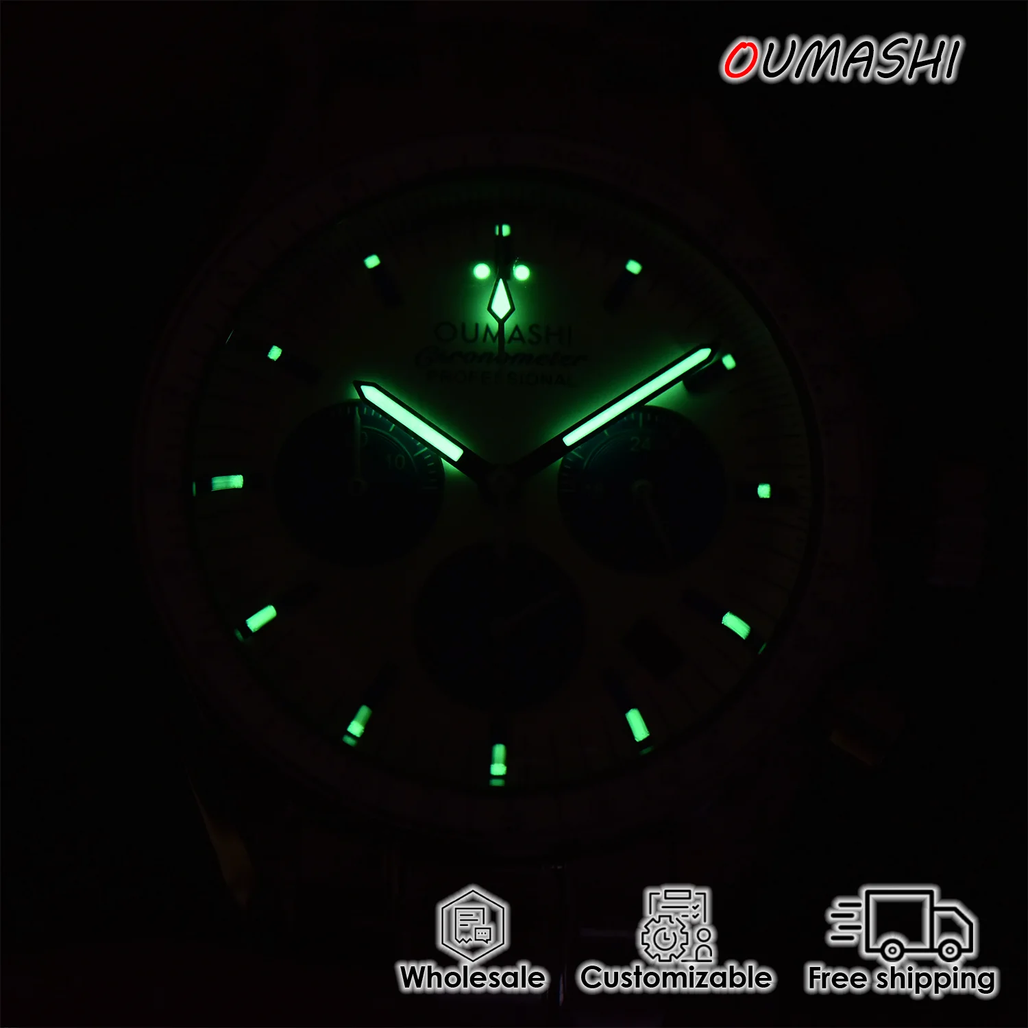 VK64 Watch For Men 40mm Luxury Chronograph Luminous Date display Waterproof Stainless Customizable Classic Men's Quartz Watch