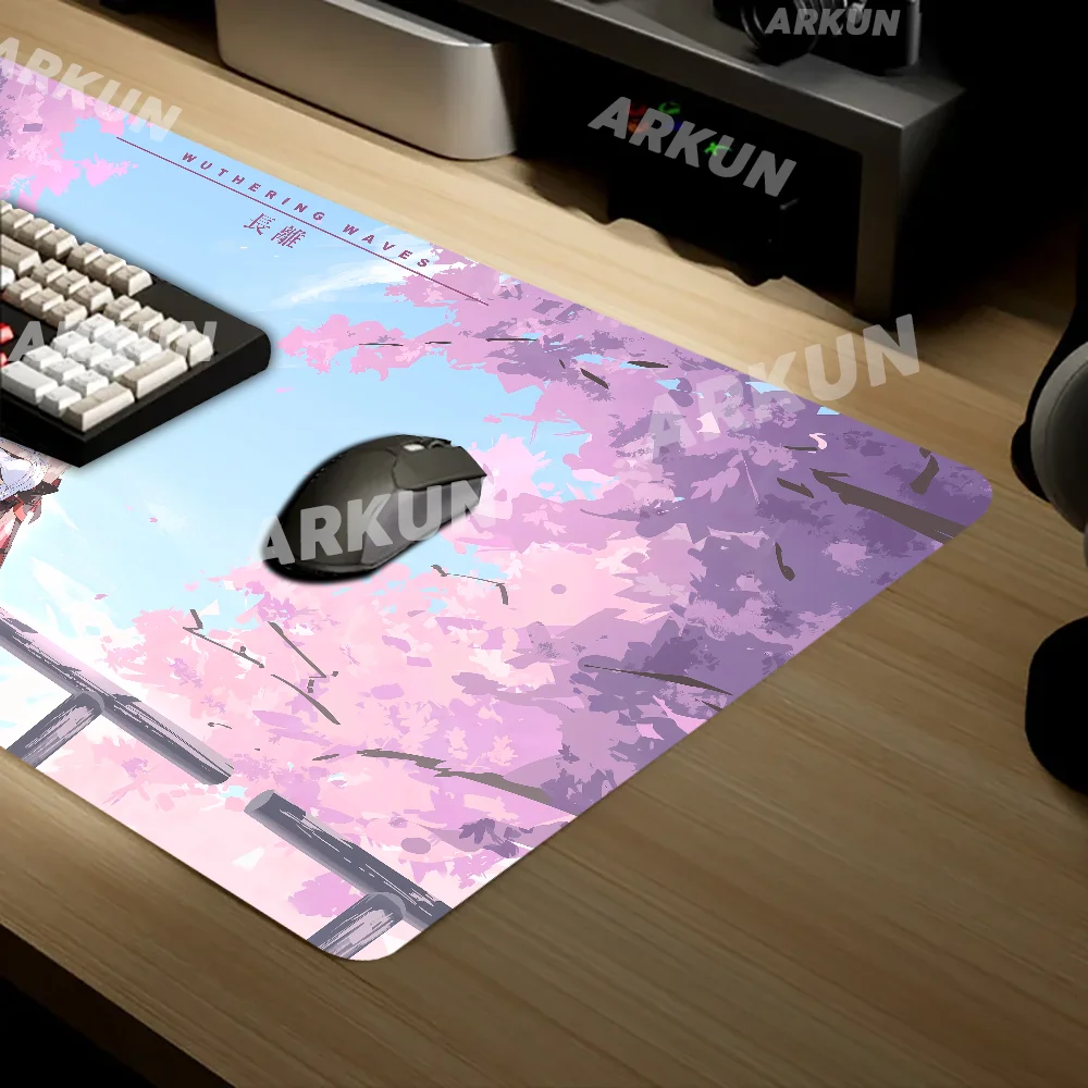 XL Kawaii Hot Girl ChangLi شعبية أنيمي فيديو Wuthering موجات لعبة ماوس الوسادة كبيرة الألعاب XXL 900X400 ألعاب الكمبيوتر حصيرة