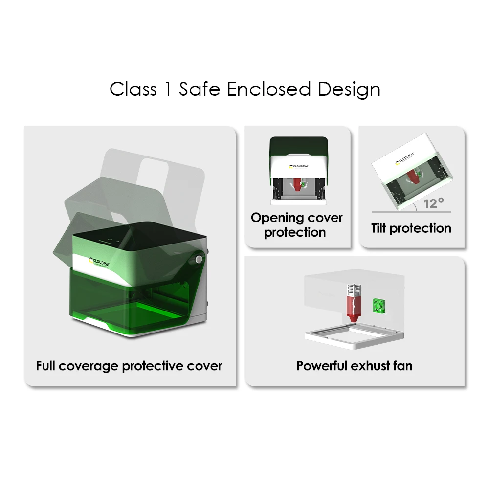 Cloudray Laser Engraver BM1 Mark Printer Cutter Woodworking Machines Plastic 5W Bluetooth Mini Laser Engraving Marking Machine