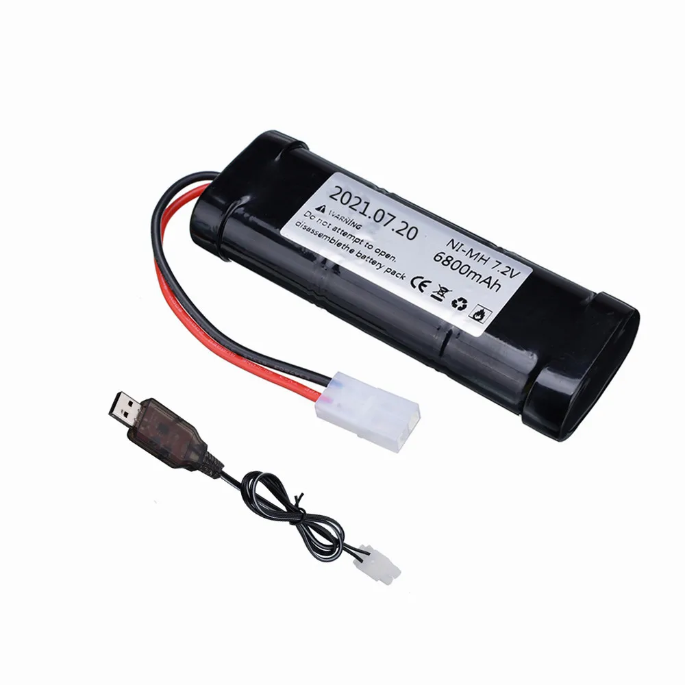 7.2V 6800mAh Oplaadbare 7.2V Ni-Mh Batterij Tamiya Plug Hoge Capaciteit SC * 6 Cellen voor RC Controle Auto Speelgoed Batterij