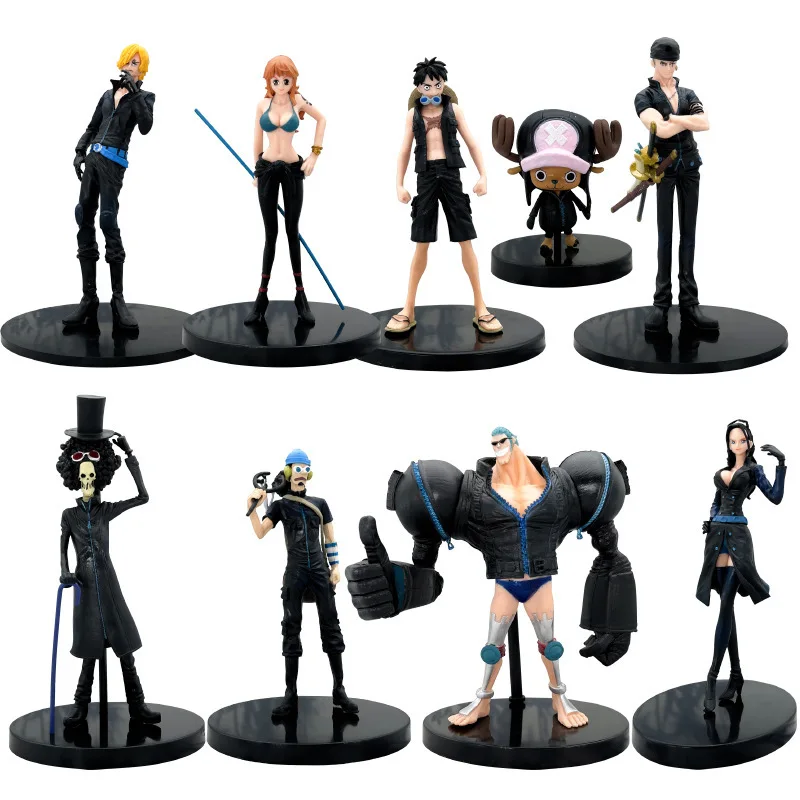 

One Piece Anime PVC Action Figures Set - Luffy Robin Nami Brook Franky Usoop Sanji Chopper Zoro Collectible Model Toy Doll Gift