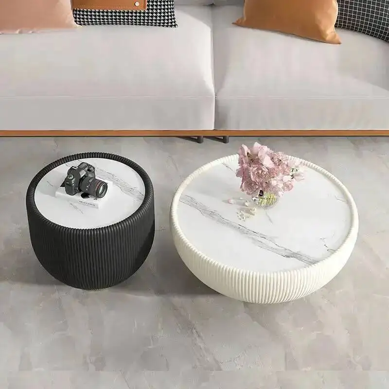 Tables Coffee Side Console Tea Makeup Nordic Coffee Table Round Modern Marble Desk Living Room Table Basse Library Furniture L