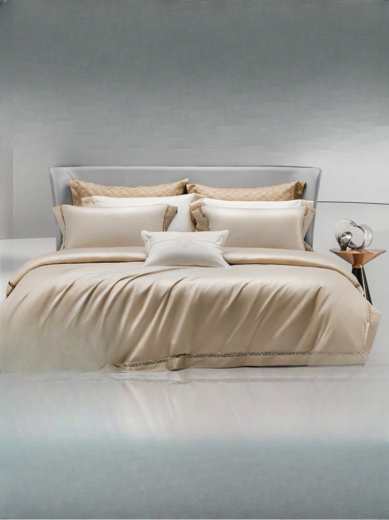 

Horse cotton four-piece set cotton pure cotton light luxury satin bed sheet quilt cover quilt cover