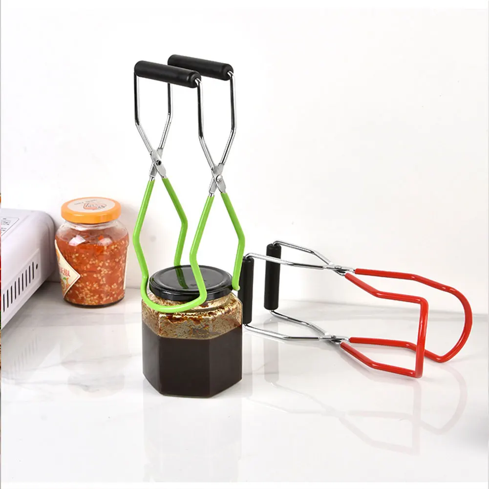 

Canning Jar Lifter Bowl Holder Clip Stainless Steel Canning Funnel with Grip Handle Heat Resistance Can Lifting Tongs Jar Clip