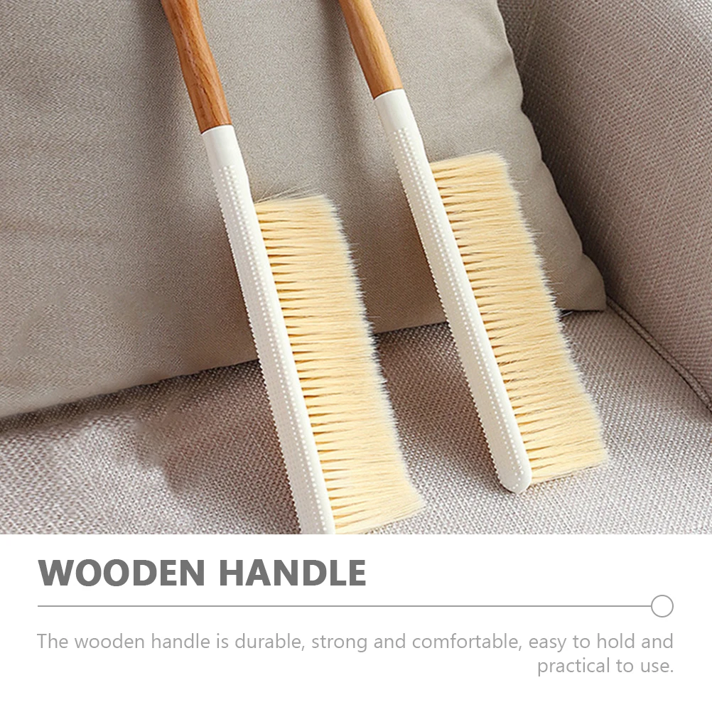 

Dusting Brush With Wooden Handle Soft Bristle Handheld Cleaning Tool For Desk Window Sill Appliance Surface Home Office Car