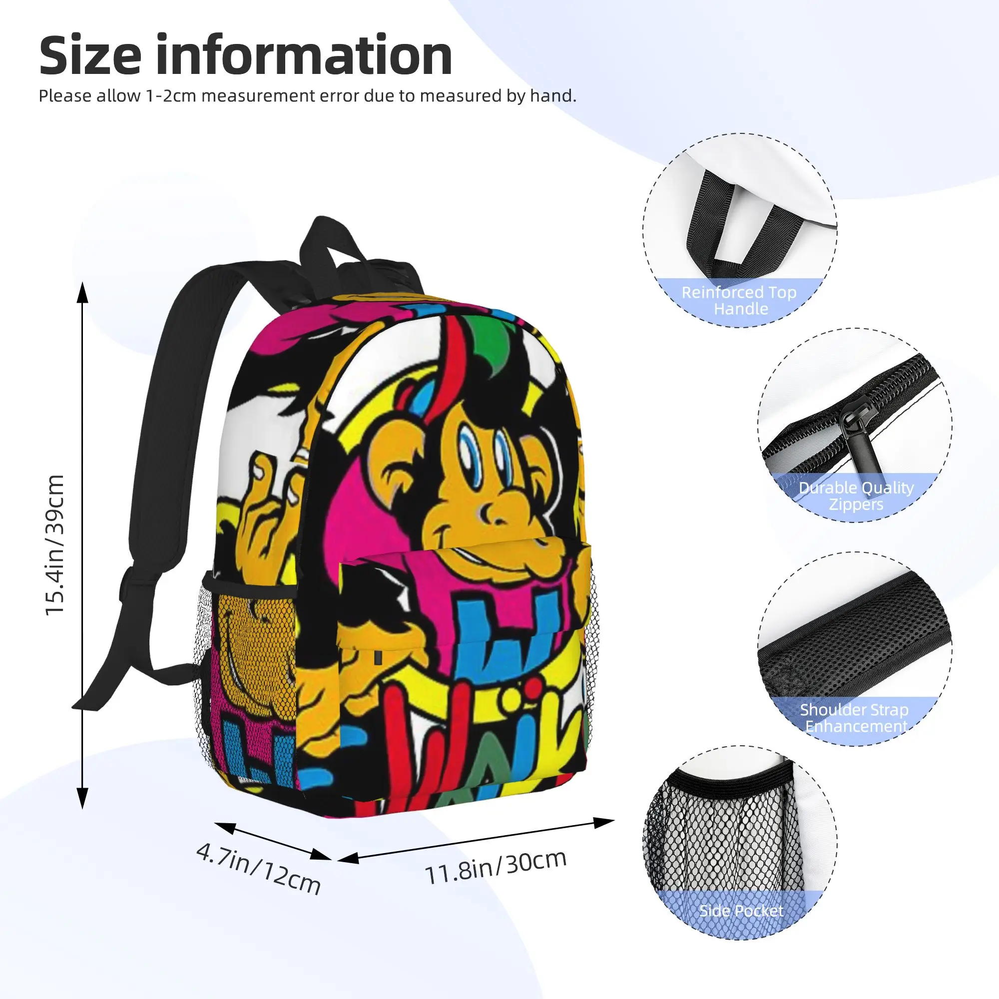 Monkey Lc Waikiki Singe  Backpack Hot Sale Daypack Large Capacity Boys Girls BookBag Shoulder Bags for Men Women School Bag