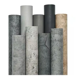 Papel tapiz autoadhesivo gris de cemento para sala de estar, pegatinas decorativas impermeables de vinilo para dormitorio, papel tapiz para el hogar, bricolaje