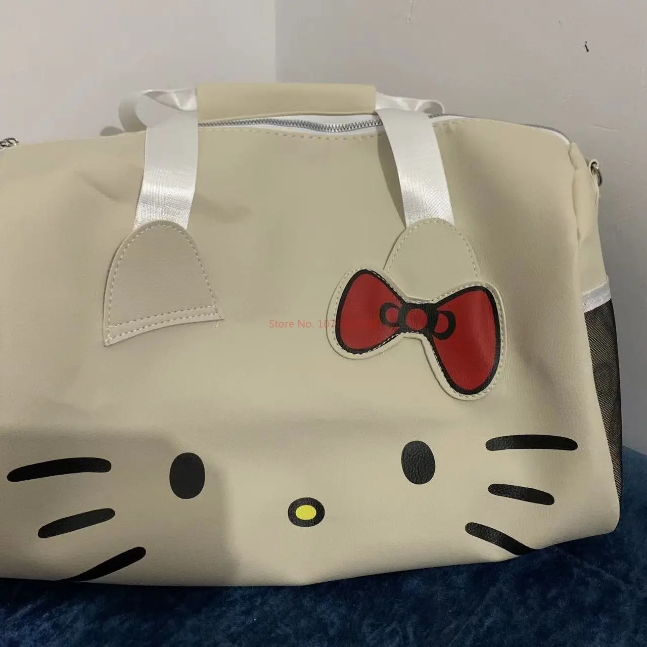 Miniso Large Capacity Travel Carry On Luggage Designer Bags Luxury Cute Hello Kitty Waterproof Duffle Bag Fashion Trend Handbag