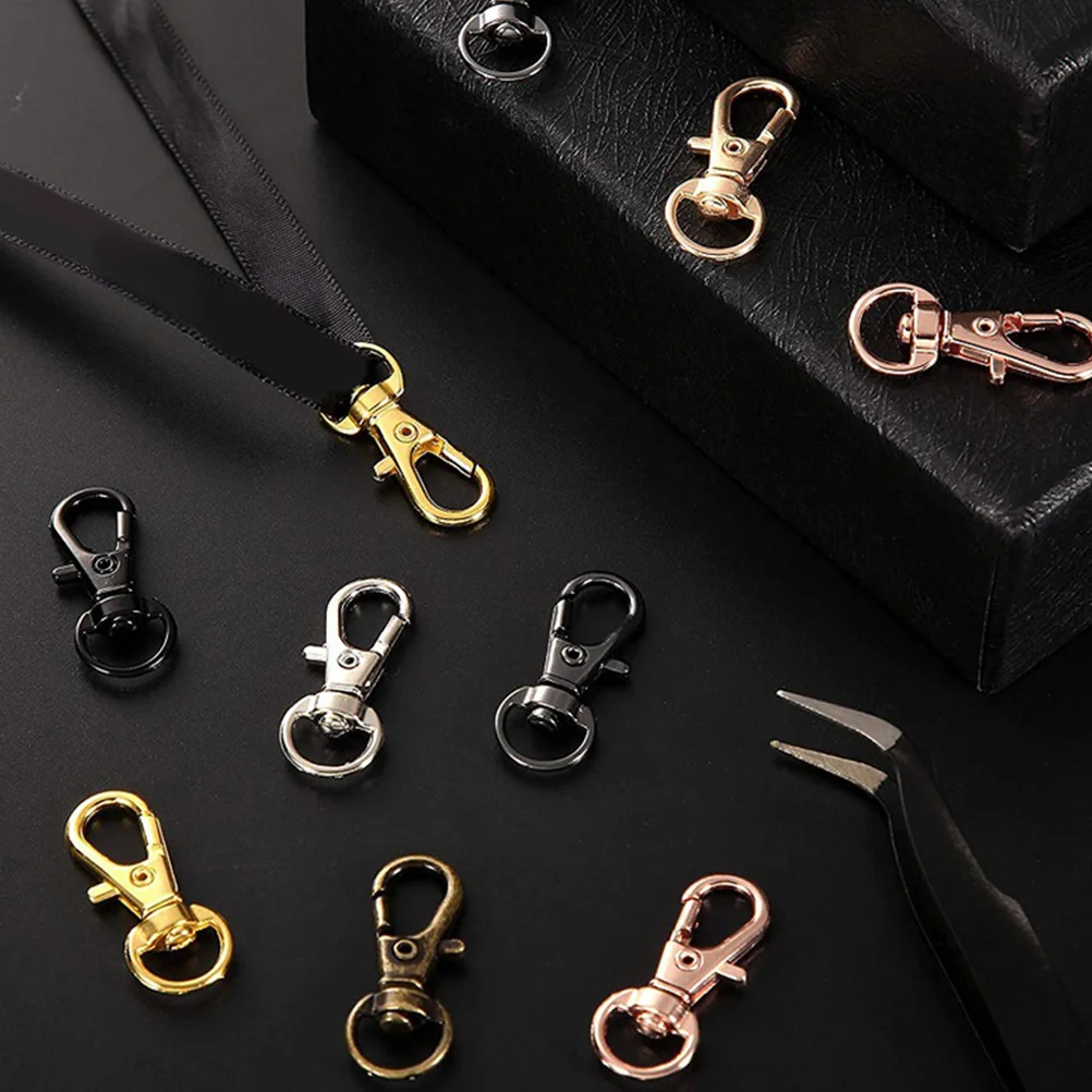 

35pcs Zinc Lobster Clasps Keychains Swivel Hooks D Ring Lobster Clip Keychain Clips Trigger DIY Pendant Jewelry Accessories