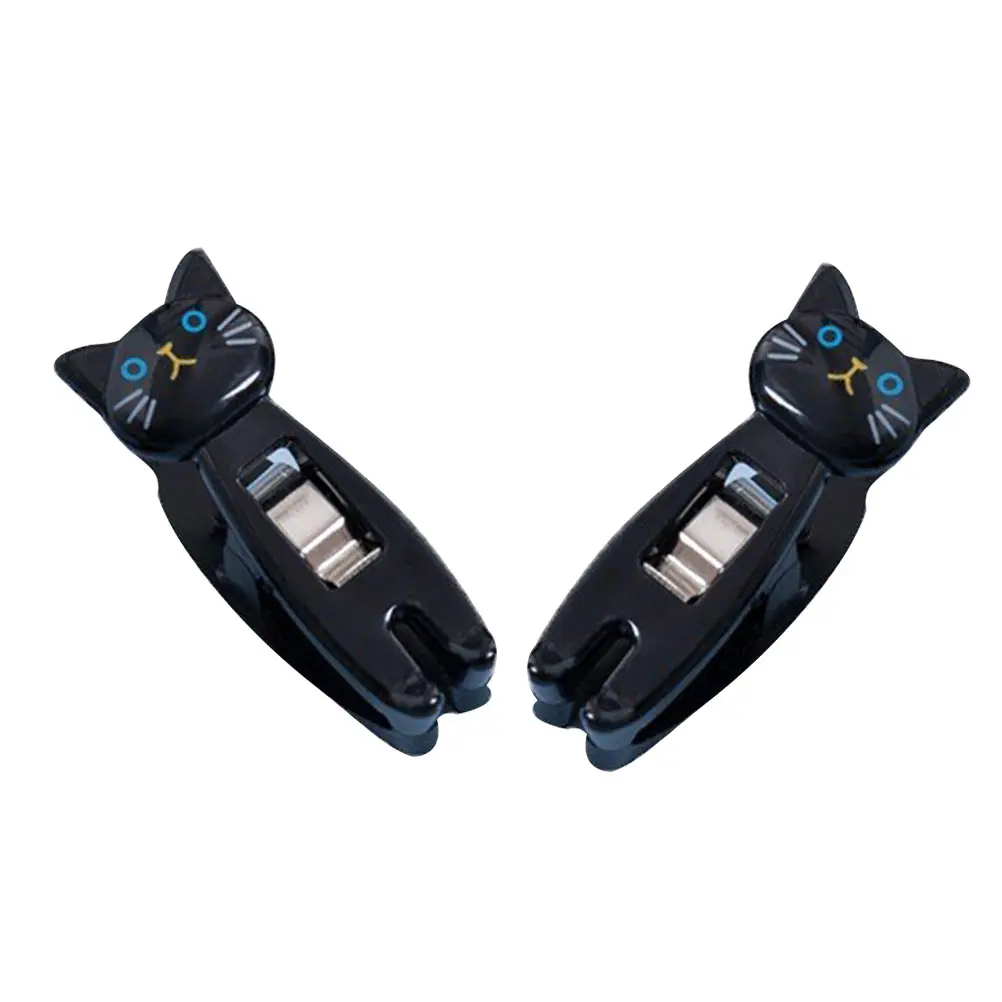 

2pcs Cartoon Cat Snack Bag Sealing Food Bag Plastic Reusable Lightweight Portable Strong Seal Adorable Paper Clips For