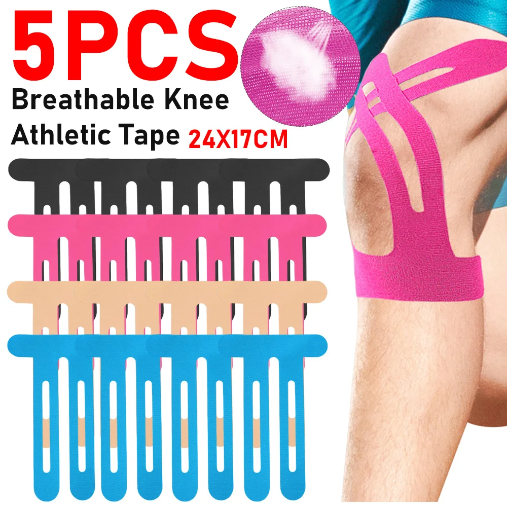 

5PCS Knee Athletic Tape Breathable Elastoplast Self Adhesive Elastic Bandage Sports Bandage Protector For Sport Fitness Safety