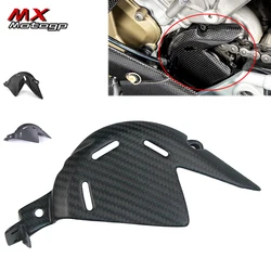 100% Carbon Fiber Engine Chain Guard Sprocket Cover Fairing Motorcycle For DUCATI Streetfighter V4 V4S Panigale V4R 2018-2024