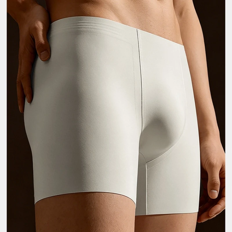 3D Pouch Seamless Men's Underwear Premium Skin-Friendly Breathable High-Stretch Extended Anti-Chafe Boxer Shorts for Sports