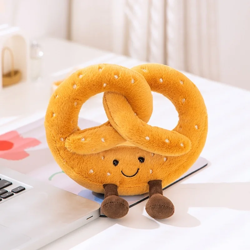 Brot hatte Plüschtier, Croissant, Baguette, Pretzel, Plüschtier, niedliche Bäckerei, Stofftierpuppe, weiches Gebäckkissen, Geschenk für Kinder