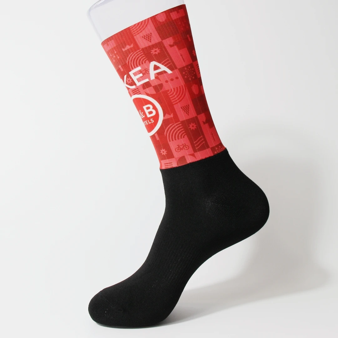 LASER CUT ONE PAIR 2025 ARKEA BB Hotel TEAM Cycling Socks Antislip Outdoor Road Bike Racing MITI Breathable For Men and Women