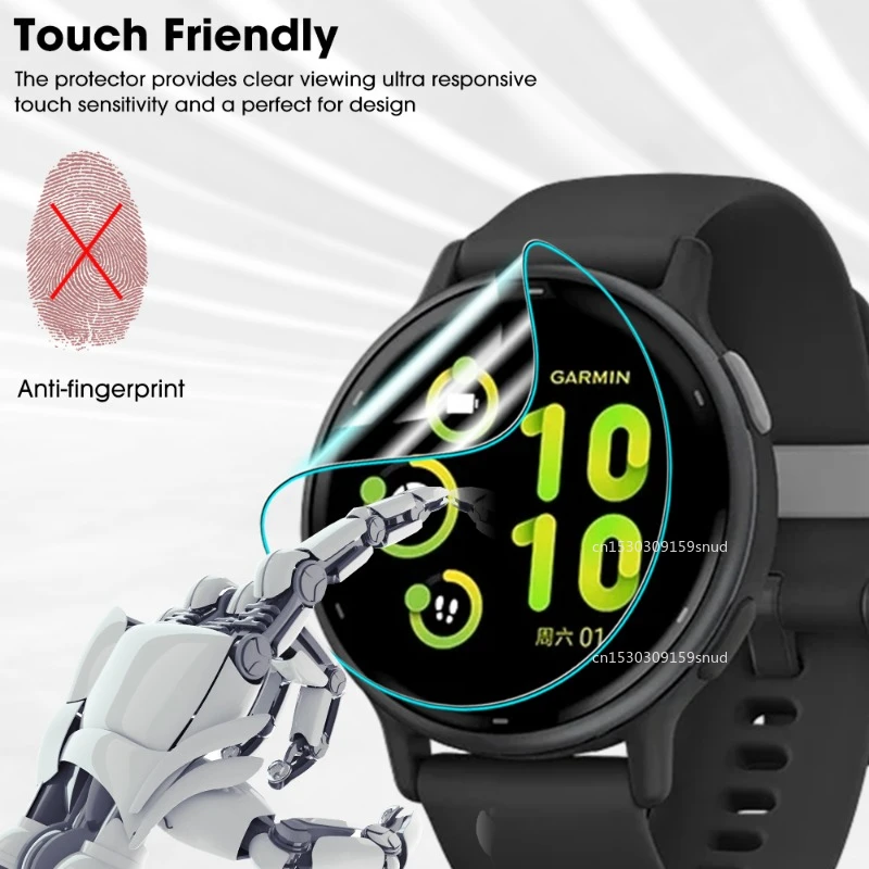 5 Packungen HD Displays chutz folie für Garmin vivo Active 5 3D gebogene Schutz folien