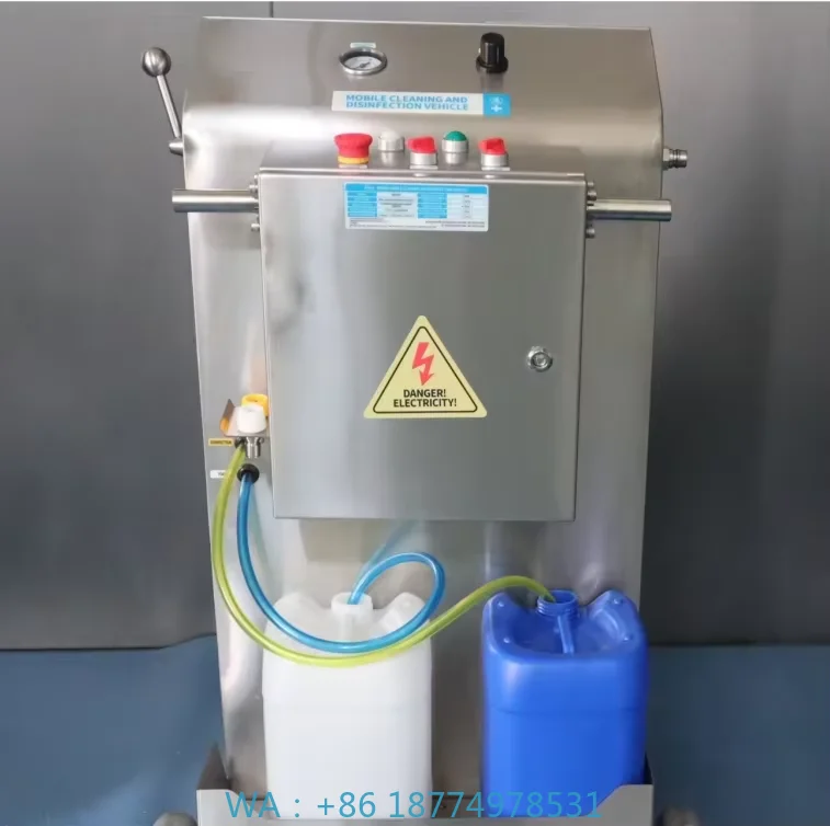 304 Stainless Steel Mobile High Pressure Foam Cleaning Machine Multifunctional Electric for Kitchen Catering