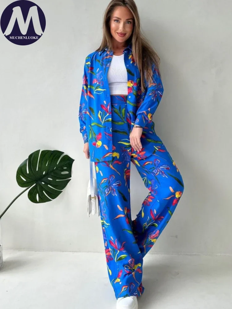 

Women's Graffiti Print Half Sleeve Shirt Suits, Loose High Waisted Pant Set, Summer Fashion, New, 2 Pcs