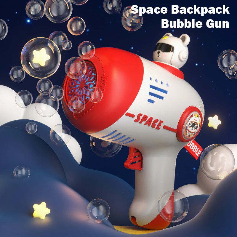

12-Hole Automatic Bubble Gun for Childern Bubble Machine with Light Party Outdoor Games Electraic Soap Blowers Kids Fun Gifts