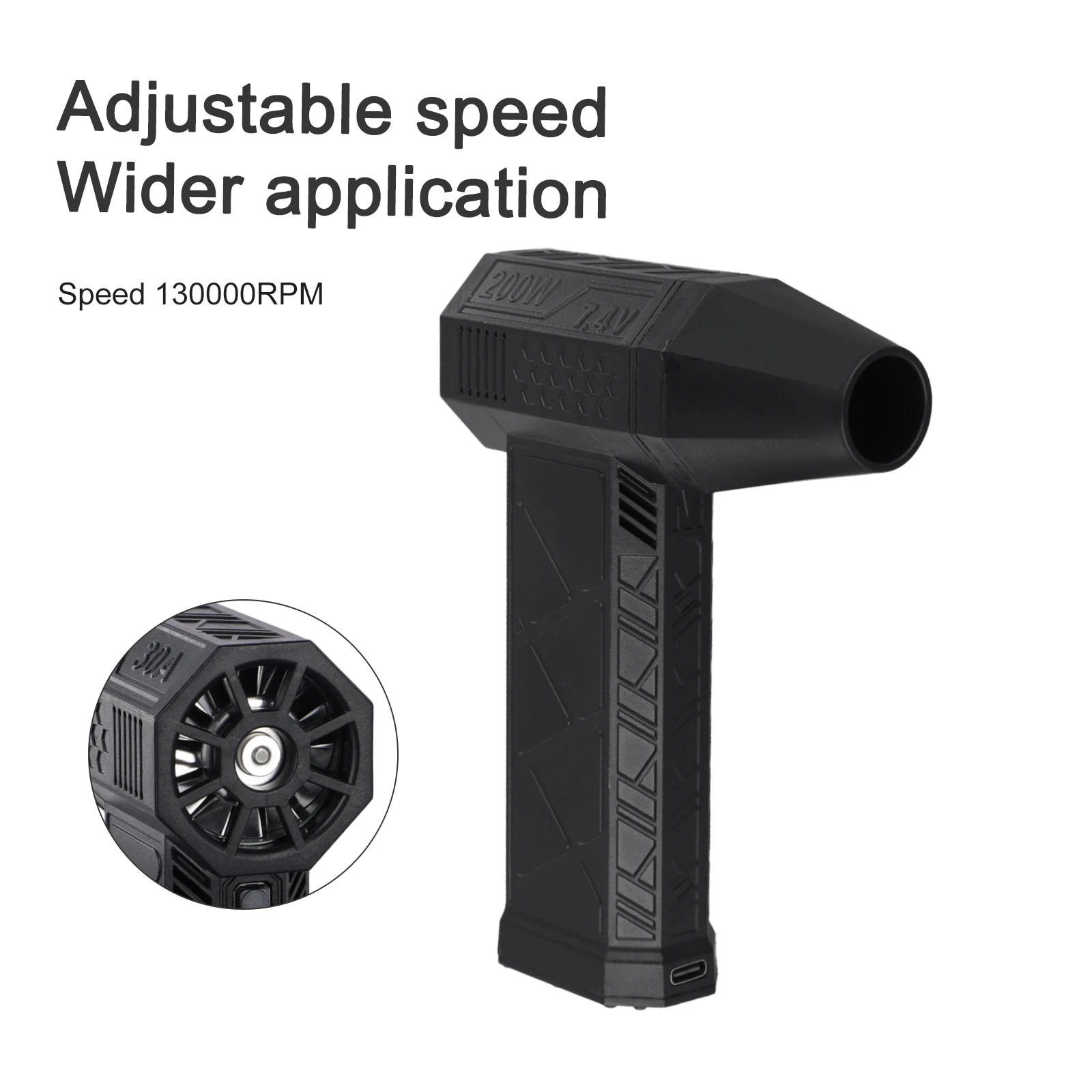 CNC Crafted for mini Turbo Efficient Cooling Power at Exceeding Wind Speeds of Up to 52m/s Anywhere You Go CNC