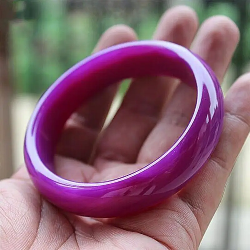 

Chalcedony Bracelet Brazilian Emperor Purple Chalcedony Purple Agate Bracelet