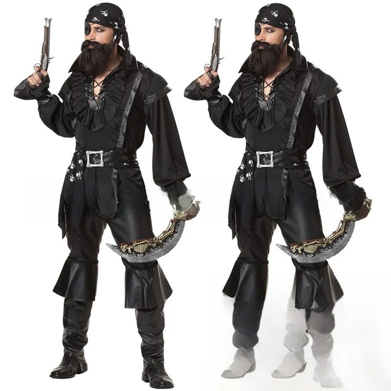 

Новый игровой костюм на Хэллоуин, 2025 г., мужской и женский пиратский Ja Sparrow orm, наряд для пары, весна китайского производства