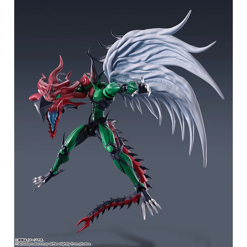 Original Bandai S.H.Monsterarts Yu-Gi-Oh! Duel Monsters Flame Wingman Assembly Action Figure Genuine Collectible Model Ornament