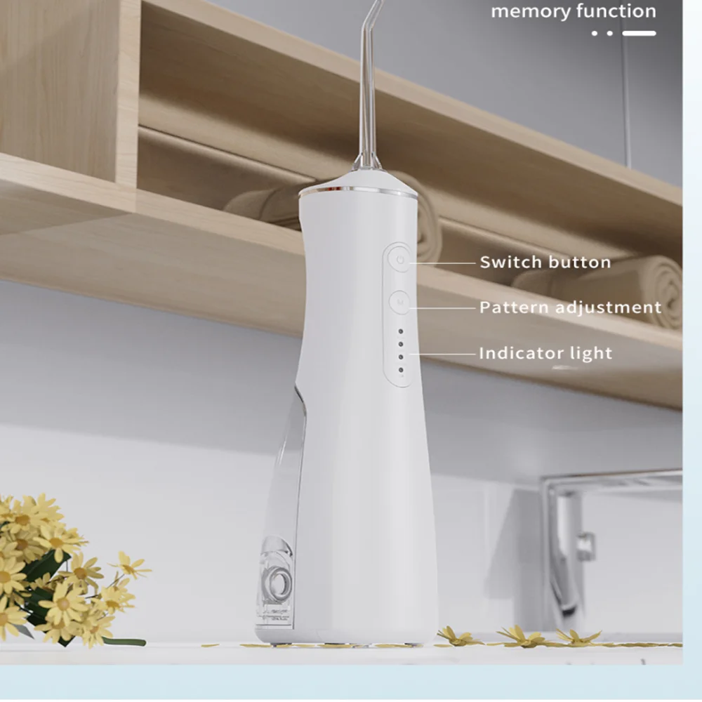 Oral Irrigator ฟัน Scaler 3-Speed ปรับน้ำ Flosser ทันตกรรมแบบพกพา Water Jet 180ML IPX7กันน้ำทำความสะอาดฟัน