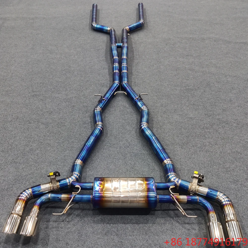 Escape de escape Catback Valvetronic OEM de fábrica para M5/M6 G90/G99 LCI 4.4TT 2018-- con tubo de escape de titanio