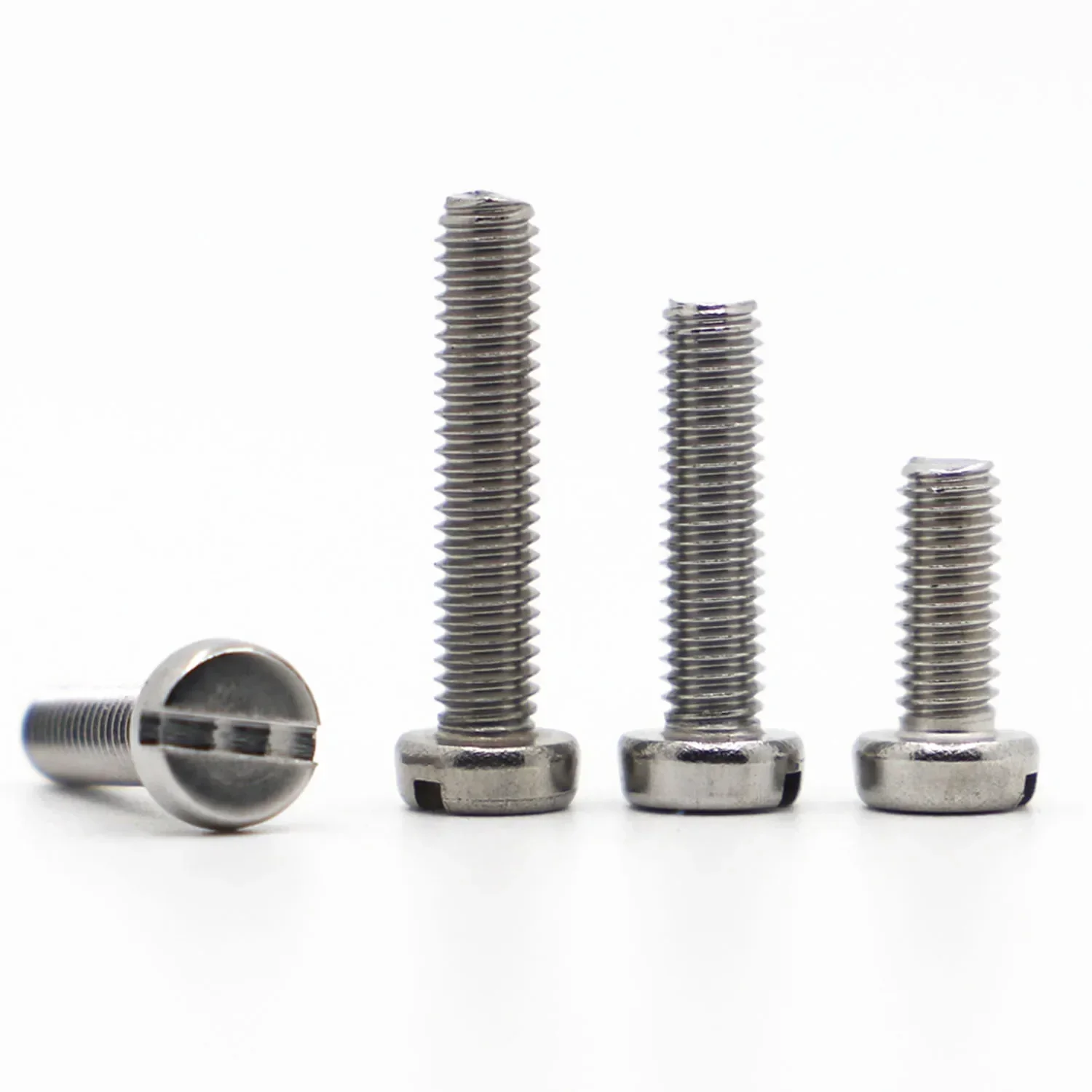 10/20/50pcs M1.6 M2 M2.5 M3 M4 M5 GB65 A2-70 Stainless Steel Slotted Cap Head Slot Column Round Cheese Head Screw Bolt