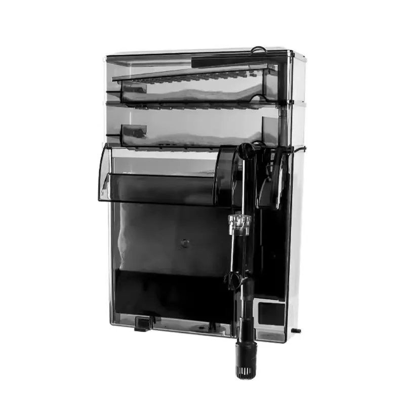 Aquarium Hang-On Waterfall Filter Dry-Wet Separation 3-in-1 Circulation Oxygenation Filter Box