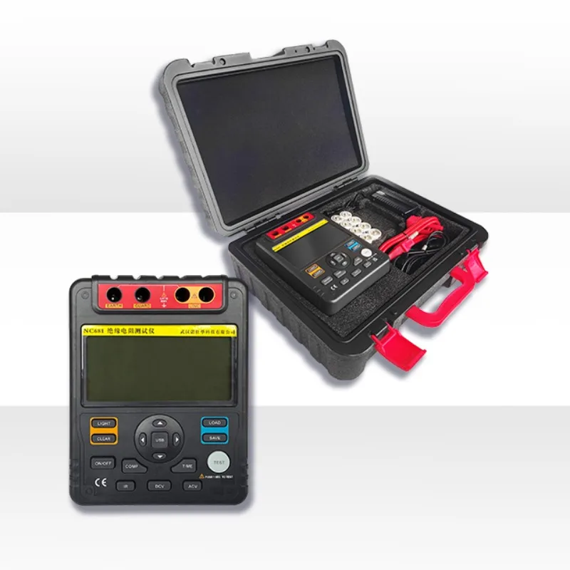 

Industrial Insulation Tester NC681 Auto-Discharge & 15-Min Timer (IP54 Waterproof)