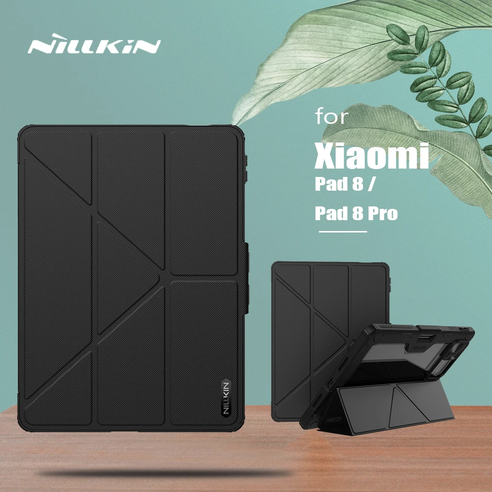 For Xiaomi Mi Pad 8 Pro Nillkin Case Bumper Flip Leather Pro Camera Slide Cover Full Coverage Shockproof for Xiaomi Pad 8