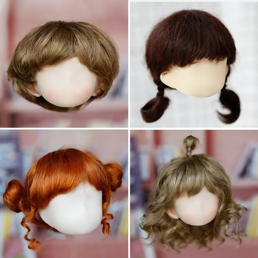 New Pink golden 1/6  Bjd  Wig 30cm SD DD doll braids wig Doll special wig Doll accessories Multicolor can choose
