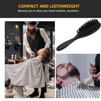 4Pcs Men Beard Brush Set Soft Bristle Hair Sweeper Grooming Tool Facial Cleaning