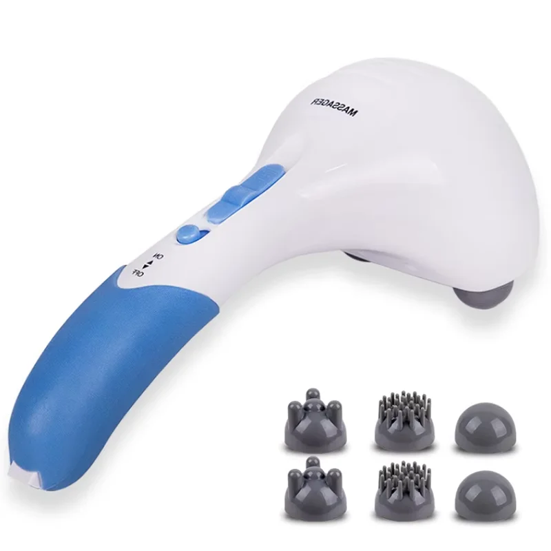

220V Hand-held double-headed massage stick massager massage hammer imitation dog head massage stick fitness back beater