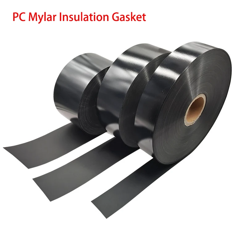 1M PC Mylar Insulation Sheet PCB Protection Flame Retardant Black Insulating Rubber Gasket Power Adapter Frosted Film Non-sticky