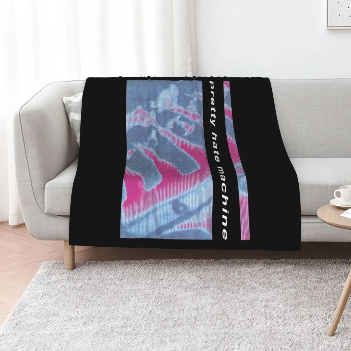 

pretty hate machine Throw Blanket Vintage warm winter Hairy Flannel Fabric Blankets