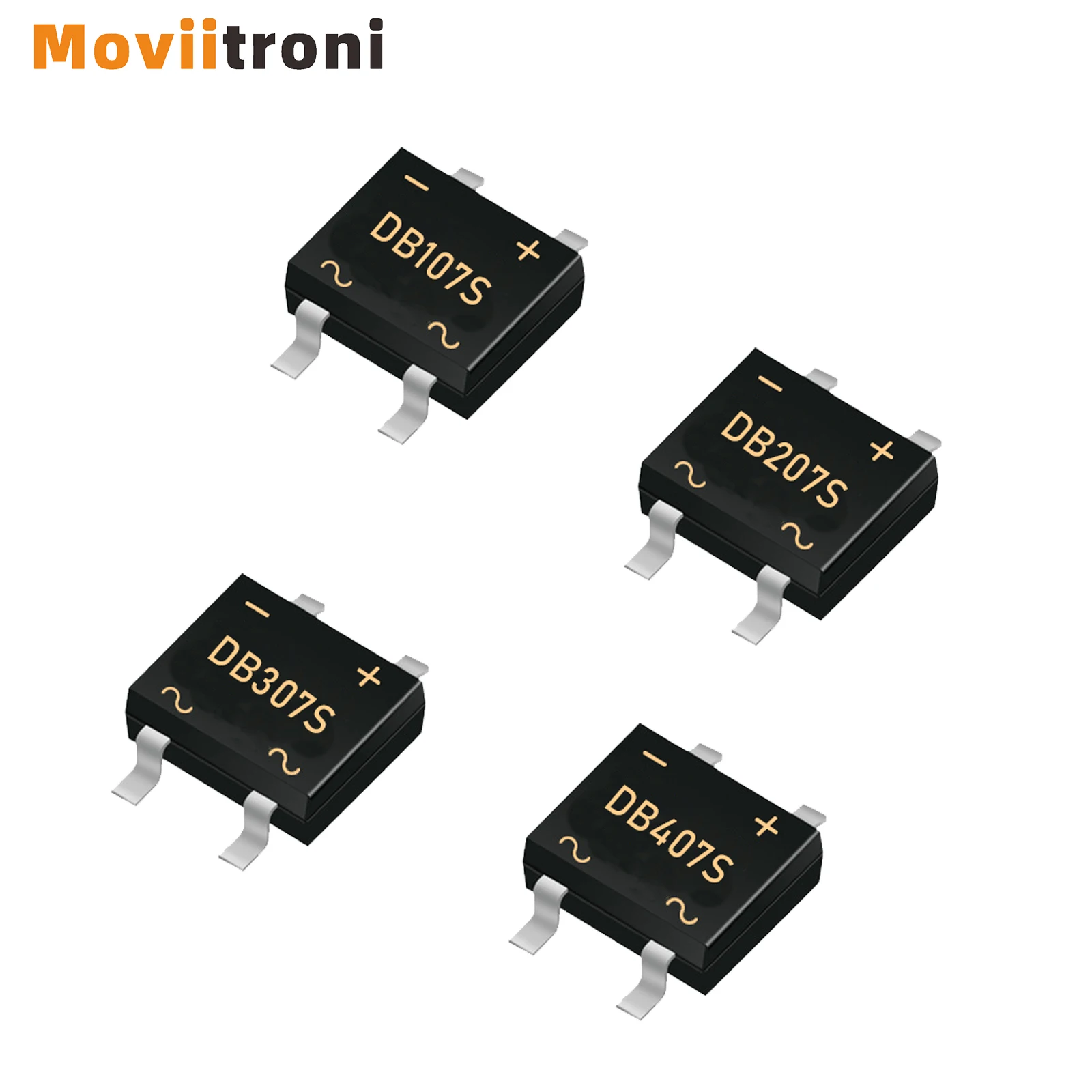 50 stks DB107S DB207S DB307S DB407S Bruggelijkrichter SMD Diode 1A 2A 3A 4A 1000 V - afbeelding 1