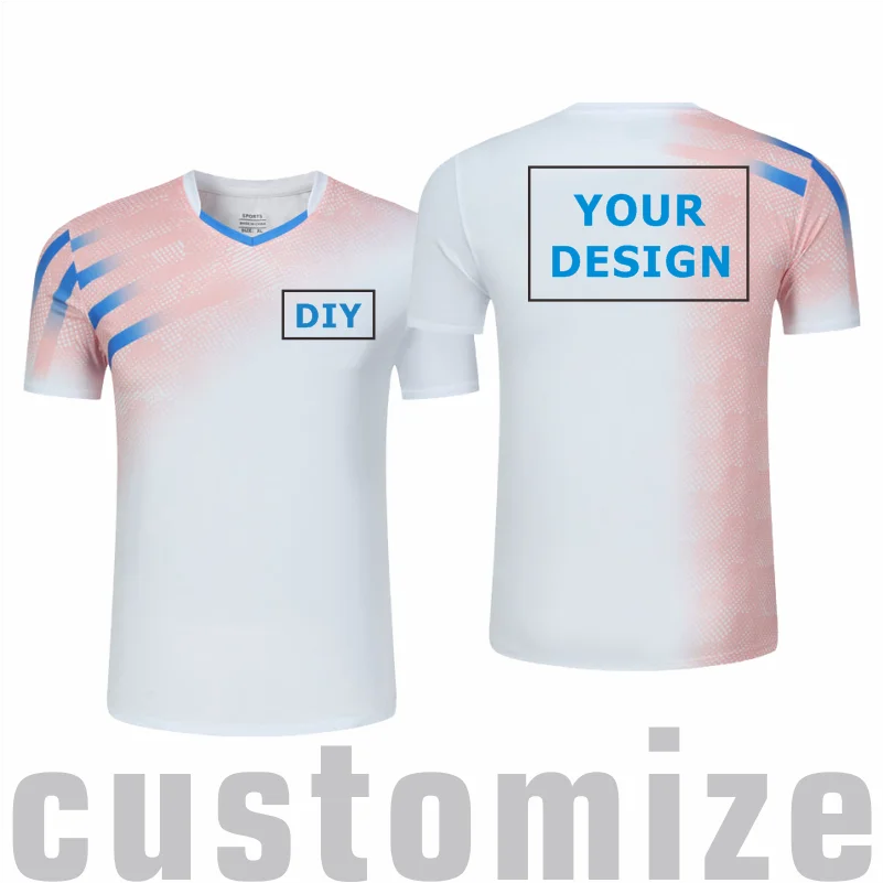 Customizable DIY Summer Short Sleeve Sport Shirt Gym Clothing Men Woman Jersey Fitness Shirt Trainer Running T-Shirt Sportswear