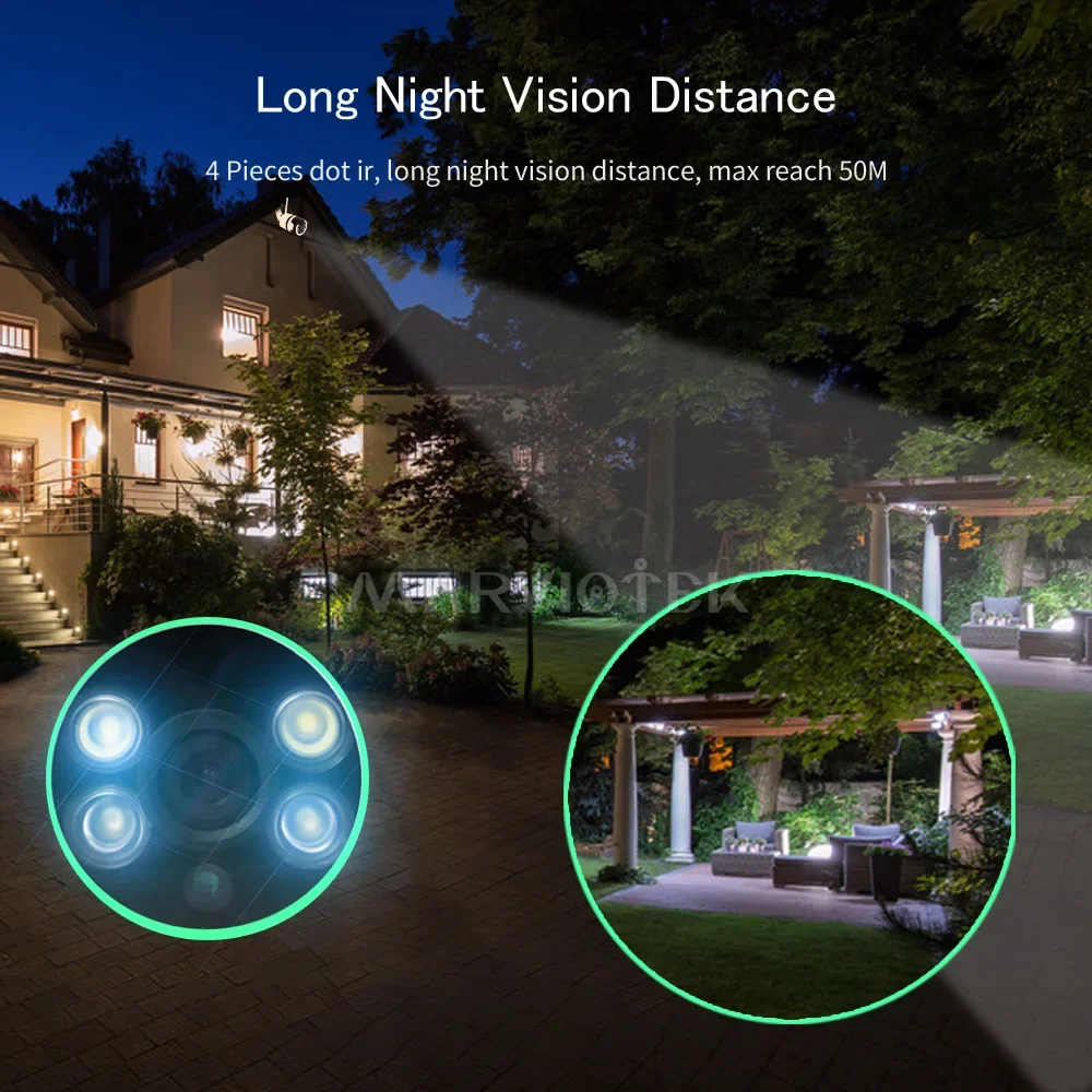 كاميرا واي فاي خارجية 1080P لأمن المنزل IP66 كاميرا مراقبة خارجية تعمل بالواي فاي كاميرا منزلية كاميرات مراقبة للشارع #5