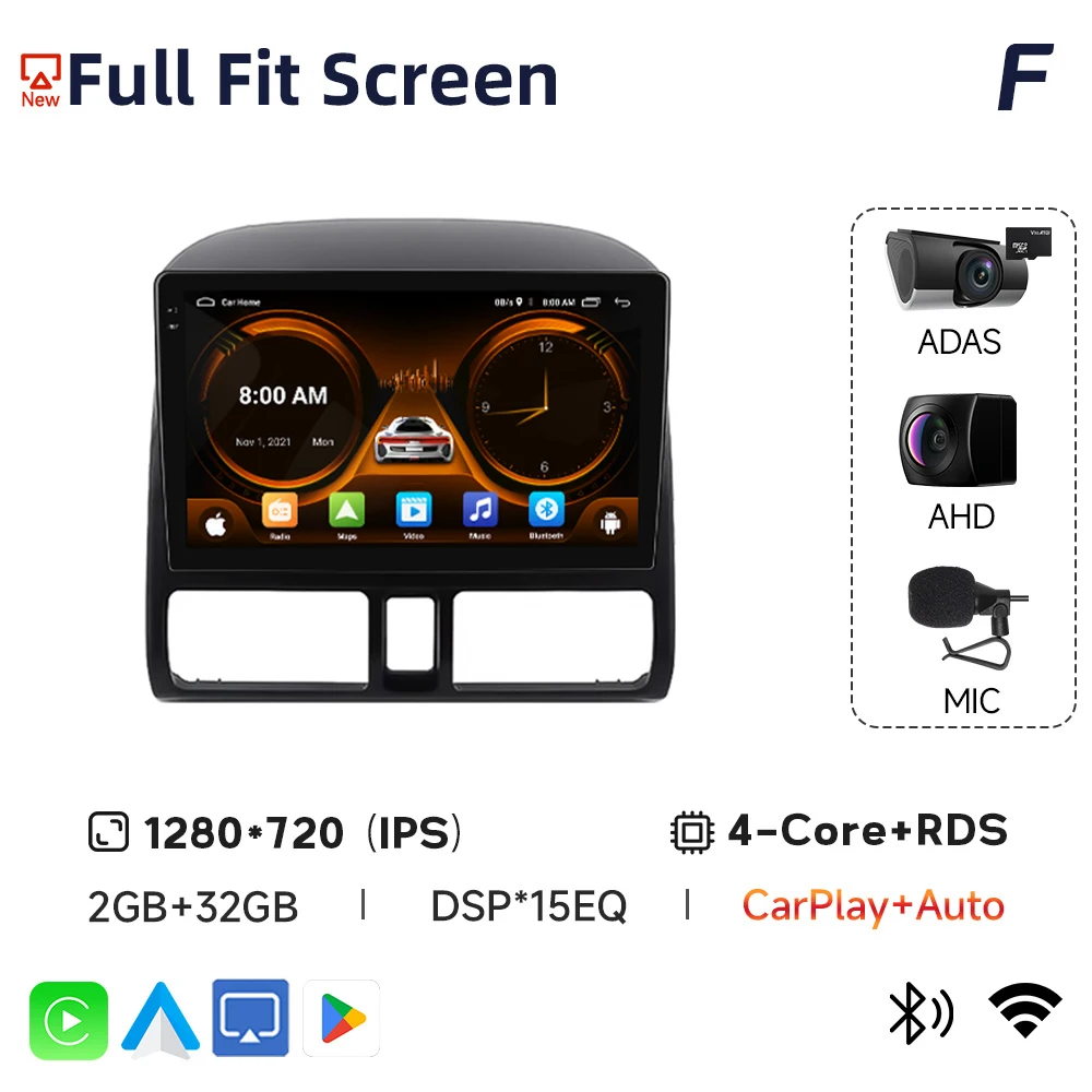2din Autoradio Voor Honda CR-V CRV 2001 2002 2003 2004 2005 2006 Automotive Multimedia Video Player Navigatie GPS Carplay Radio