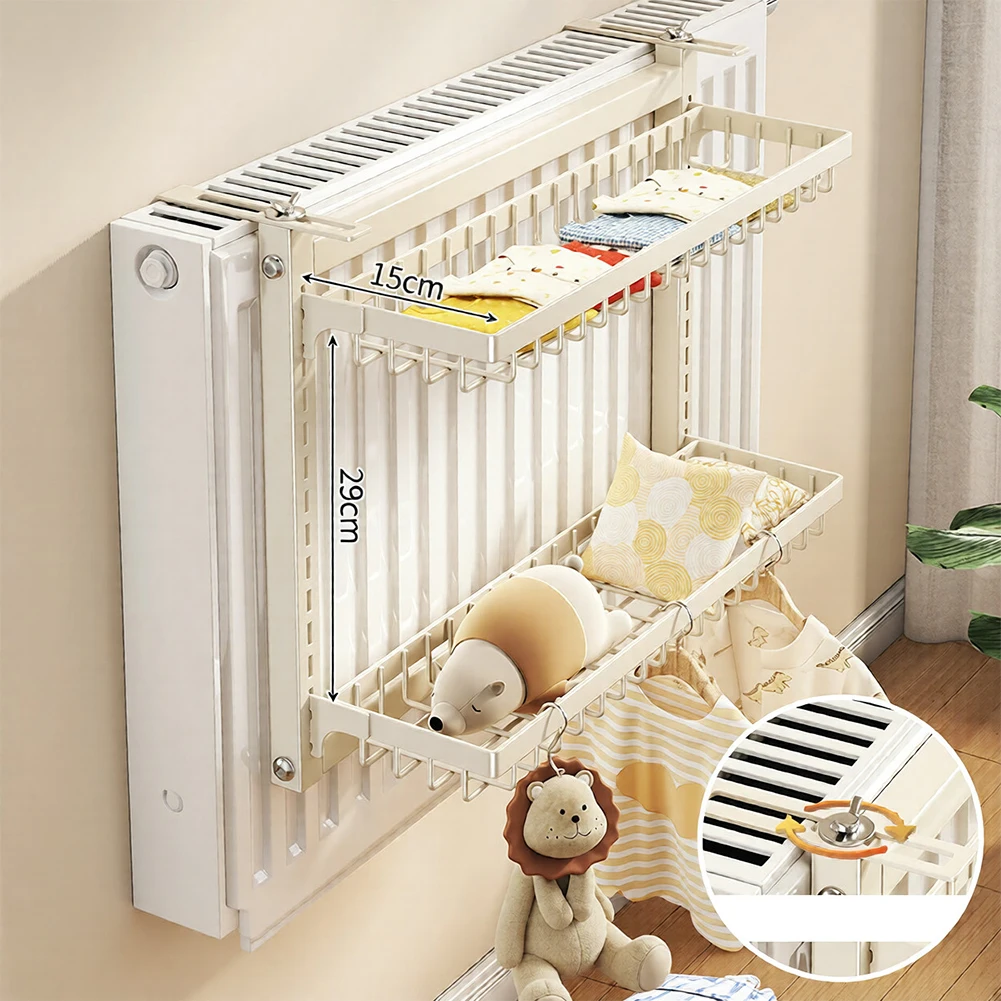 Over Bath Rack Towel Rail Heater Wrought Iron Construction Rust Protection Treatment Two-tier Pull-out  Over Bath