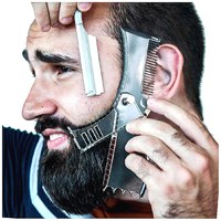 Multifunctional Beard Styling Comb – 360° Rotating Ultimate Beard Template & Guide for Perfect Beard Shaping & Trimming