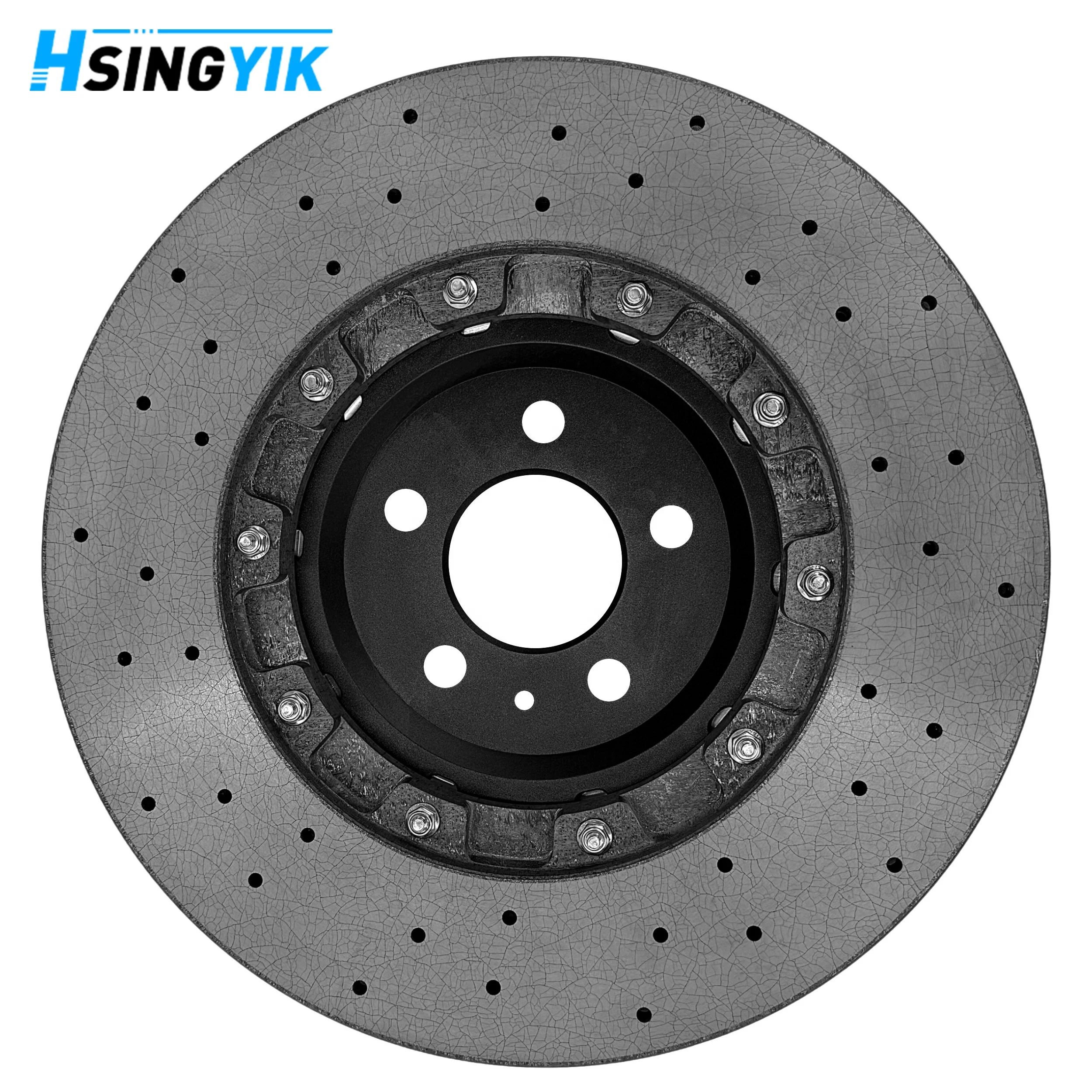 Hsingyik Front Carbon Ceramic Brake Disc Rotor For Audi A5 RS5 R8 8T0615301 365X34MM